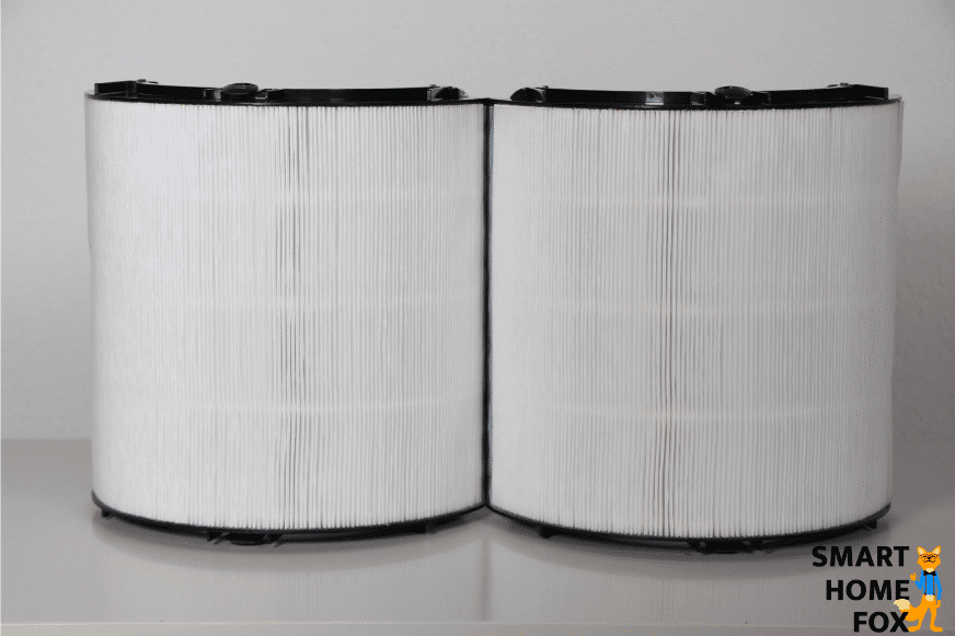 Два закругленных на 180 градусов фильтра HEPA H13 воздухоочистителя Dyson Purifier Humidify+Cool Formaldehyde PH04. 